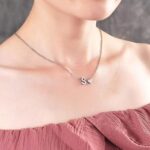 گردنبند حروف و قلب 3بعدی نقره ای