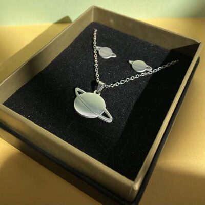 نیم ست استیل دخترانه طرح زحل