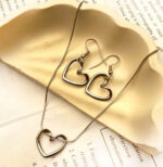 نیم ست استیل قلب دفرمه بازنجیر ماری