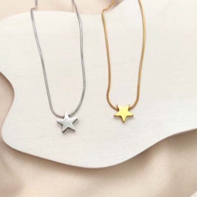 گردنبند ستاره برجسته مینیمال کد15