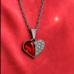 نیم ست دخترانه مدل قلب قرمز