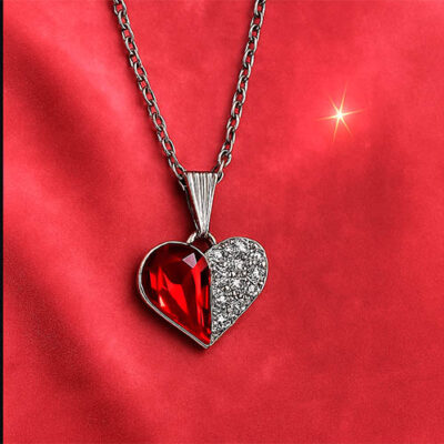 نیم ست دخترانه مدل قلب قرمز