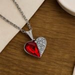 نیم ست دخترانه مدل قلب قرمز