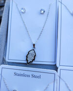 نیم ست دخترانه مدل برگ مشکی