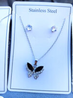 نیم ست دخترانه مدل پروانه مشکی 