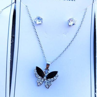 نیم ست دخترانه مدل پروانه مشکی 