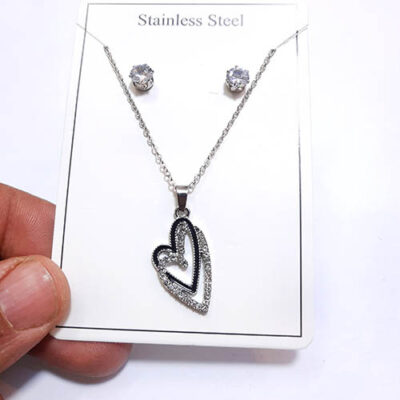 نیم ست دخترانه مدل دو قلب