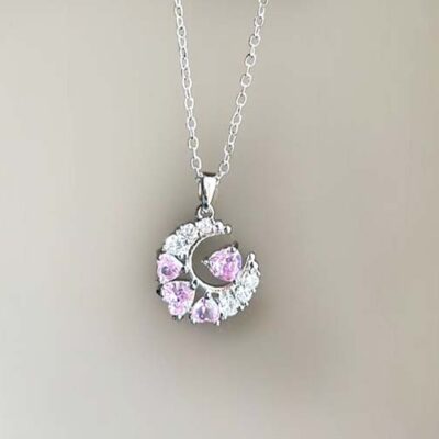 گردنبند دخترانه ماه سوارسکی کد4