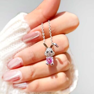 گردنبند دخترانه خرگوش سوارسکی کد258