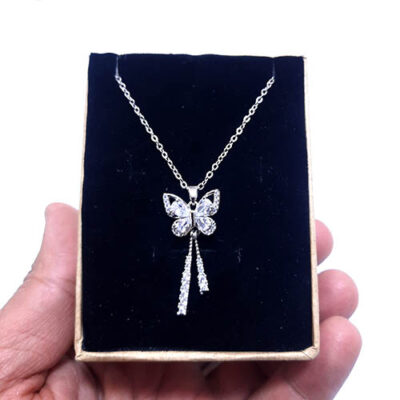 گردنبند پروانه سوارسکی کد245