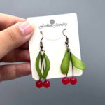 گوشواره عصایی طرح یلدای گوشواره گیلاس