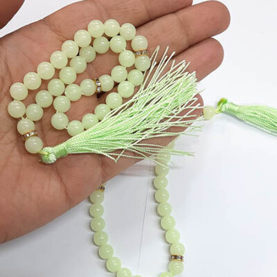 تسبیح 33دانه شب تاب سبز کد25