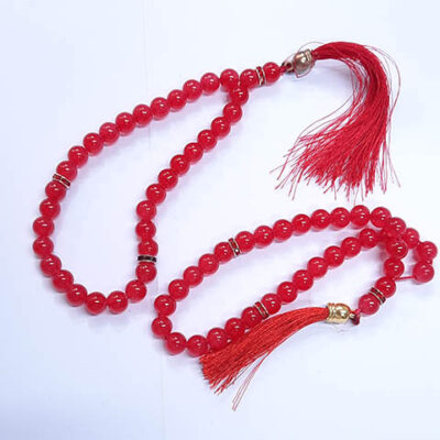 تسبیح 33دانه تک رنگ عقیقی کد1