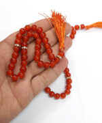 تسبیح 33دانه تک رنگ عسلی پررنگ کد24