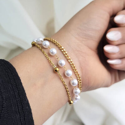 ست دستبند گردنبند سه لاین مروارید استیل مشخصات  : دستبند سه لاین استیل رنگ ثابت لاین اول زنجیر خلخال طلایی طول 16 سانت لاین دوم زنجیر مروارید سفید فاصله مهره یک سانت طول زنجیر 16 سانت لاین سوم کارتیر تراش طلایی طول زنجیر 16 سانت طول زنجیر سایز رنگ طلایی طلایی 5 سانت قفل و اتصالات استیل رنگ ثابت گردنبند سه لاین استیل رنگ ثابت لاین اول زنجیر مروارید سفید فاصله مهره یک سانت طول زنجیر 42 سانت لاین دوم  زنجیر خلخال طلایی طول 46 سانت لاین سوم کارتیر تراش طلایی طول زنجیر 53 سانت قفل و اتصالات استیل رنگ ثابت کانال محصولات و کدرهگیری واتساپ https://whatsapp.com/channel/0029Vb6G4LDA89MaeB17xp18 کانال محصولات جدید پیام رسان ایتا https://eitaa.com/kharraziaramis مشاهده کدرهگیری پیام رسان ایتا https://eitaa.com/postkharraziaramis پیج اینستاگرام https://instagram.com/kharraziaramis شماره واتساپ و پاسخگویی ( ساعات کاری  9 تا 14 ) 09100772050 دستبند استیل ون کلیف دستبند زنانه استیل ونکلیف دستبند ونکلیف استیل دستبند زنانه استیل ون کلیف دستبند رنگ ثابت ونکلیف دستبند رنگ ثایت ونکلیف دستبند دخترانه ونکلیف دستبند زنانه ونکلیف دستبند و گردنبند استیل دستبند زنانه گردنبند زنانه گردنبند سه لاین زنانه دستبند سه لاین زنانه خرازی آرامیس گردنبند استیل ون کلیف گردنبند زنانه استیل ونکلیف گردنبند ونکلیف استیل گردنبند زنانه استیل ون کلیف گردنبند رنگ ثابت ونکلیف گردنبند رنگ ثایت ونکلیف گردنبند دخترانه ونکلیف گردنبند زنانه ونکلیف گردنبند و گردنبند استیل گردنبند زنانه گردنبند زنانه گردنبند سه لاین زنانه دستبند سه لاین زنانه