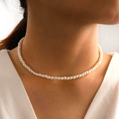 گردنبند مرواریدی گردنبند زنانه مرواریدی گردنبند دخترانه مرواریدی گردنبند طرح مروارید گردنبندمرواریدی