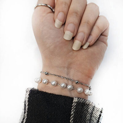 دستبند دو لاین استیل دستبند دوتایی استیل دستبند دخترانه دولاین دستبند زنانه دولاین دستبند استیل دولاین خرازی آرامیس (10)