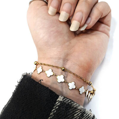 دستبند دولاین ونکلیف استیل بازنجیر خلخال