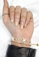 دستبند دولاین سنگی ستاره دریایی و خلخال