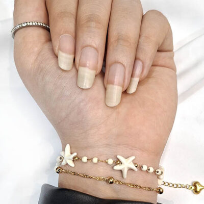 دستبند دولاین سنگی ستاره دریایی و خلخال