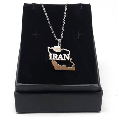 گردنبند استیل ایران نقره ای کد91