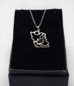 گردنبند استیل ایران نقره ای کد234