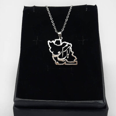 گردنبند استیل ایران نقره ای کد234