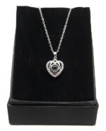 گردنبند به صد زبان دوستت دارم قلب کد329