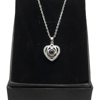 گردنبند به صد زبان دوستت دارم قلب کد329