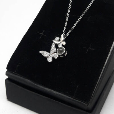 گردنبند به صد زبان دوستت دارم پروانه کد343