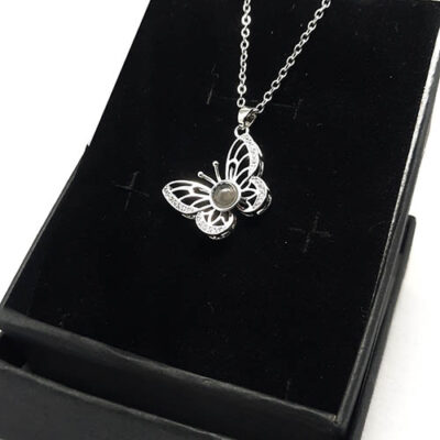 گردنبند به صد زبان دوستت دارم پروانه کد328