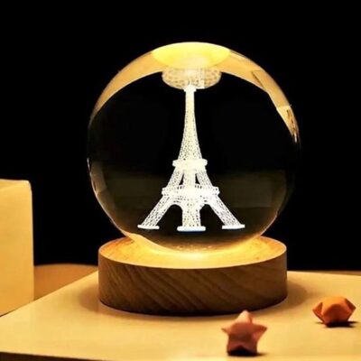 گوی شبخواب گوی کریستالی ایفل سایز6