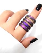 انگشتر مود خرید Mood Ring انگشتر تغییر رنگ انگشتر احساسات هدیه خاص و جادویی، انگشتر کریستال مایع خرازی آرامیس قم (5)
