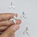 خرجکار فانتزی دم وال نقره ای نگیندار کد33