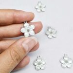 خرجکار فانتزی گل سفید کد24