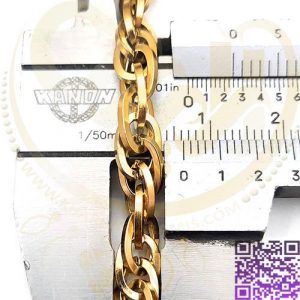 زنجیر استیل طلایی عرض6میل کد160 فروش نیم متری